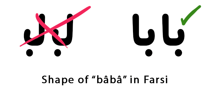 shape of baabaa in farsi - Learning Persian Alphabet (01)