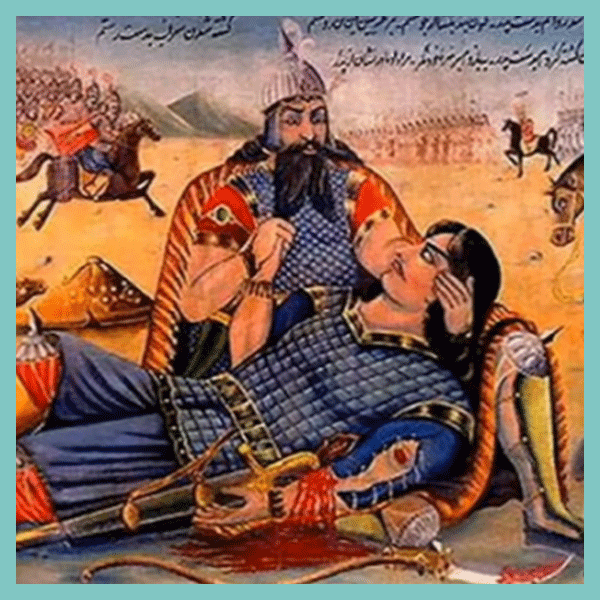 dying sohrab in shahnameh - Dastan Family in Shahnameh